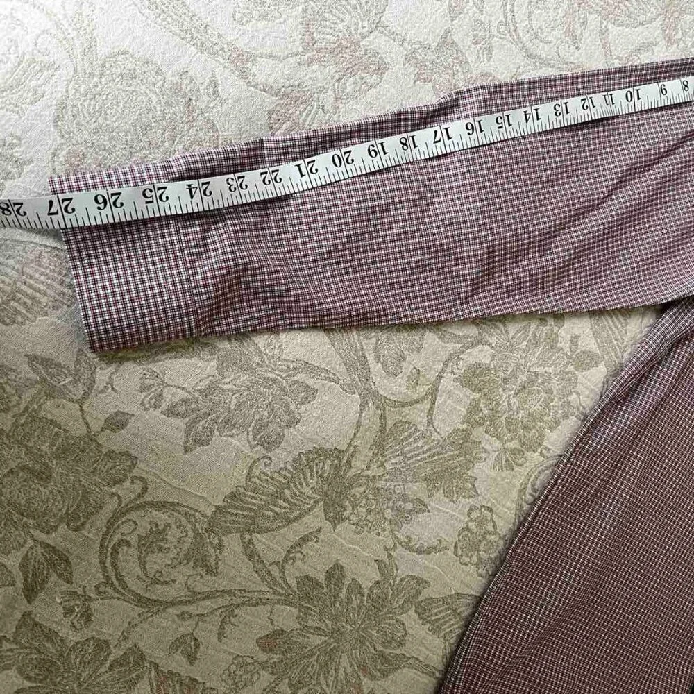 Men's Long Sleeve Checked Cotton Shirt Slim Fit by Banana Republic size L